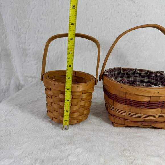 Handwoven Wicker Basket Trio With Handles - Rustic Decor & Storage Solutions - Picture 7 of 10